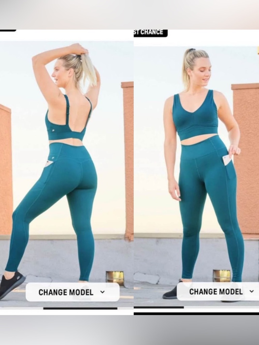 New Large Fabletics Sporta Bra. Adjustable Straps. Removable Pads.